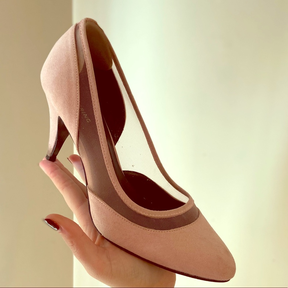 Call It Spring Pink Kitten Heels Suede Womens Shoe